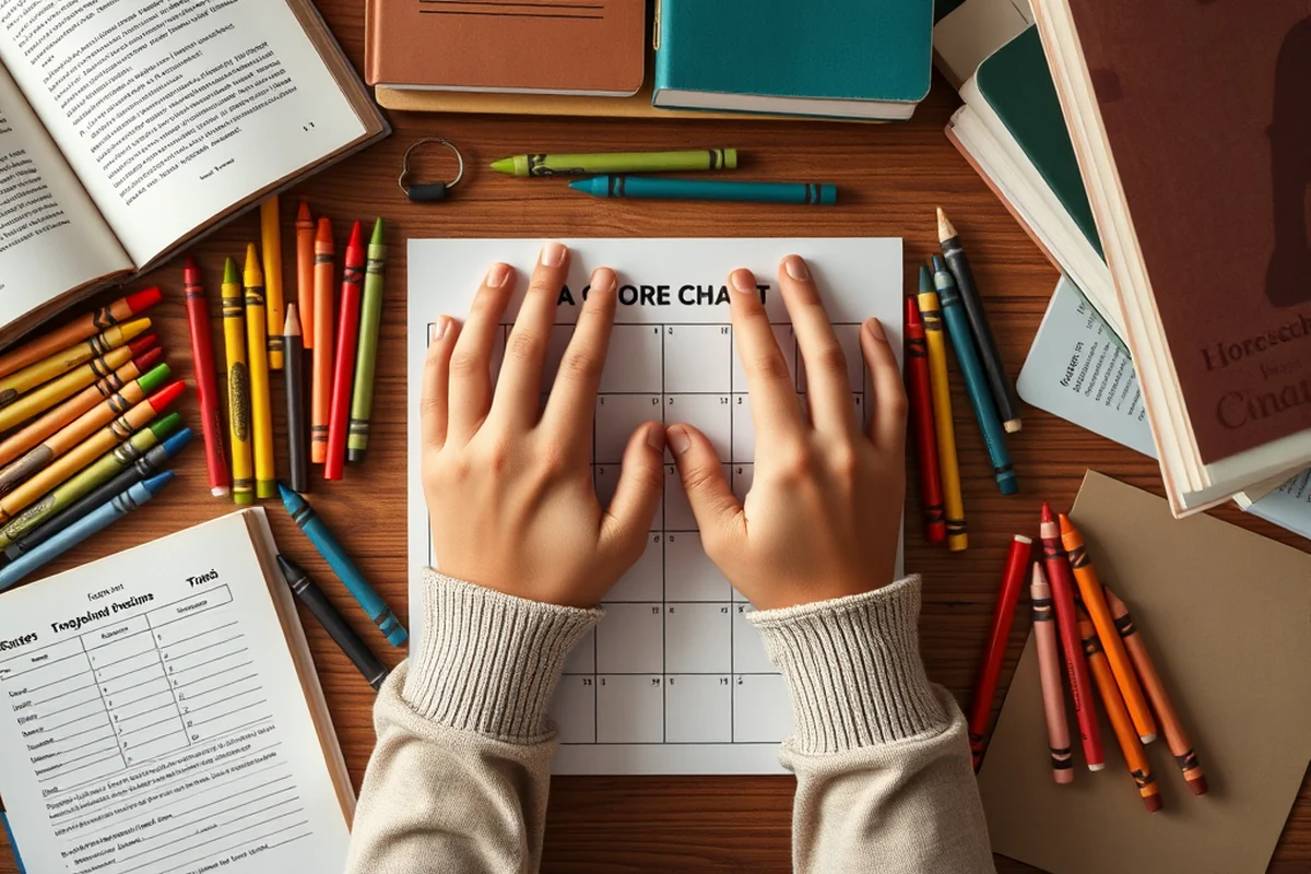 a chore chart for kids — A Chore Chart For Kids (the finished result)