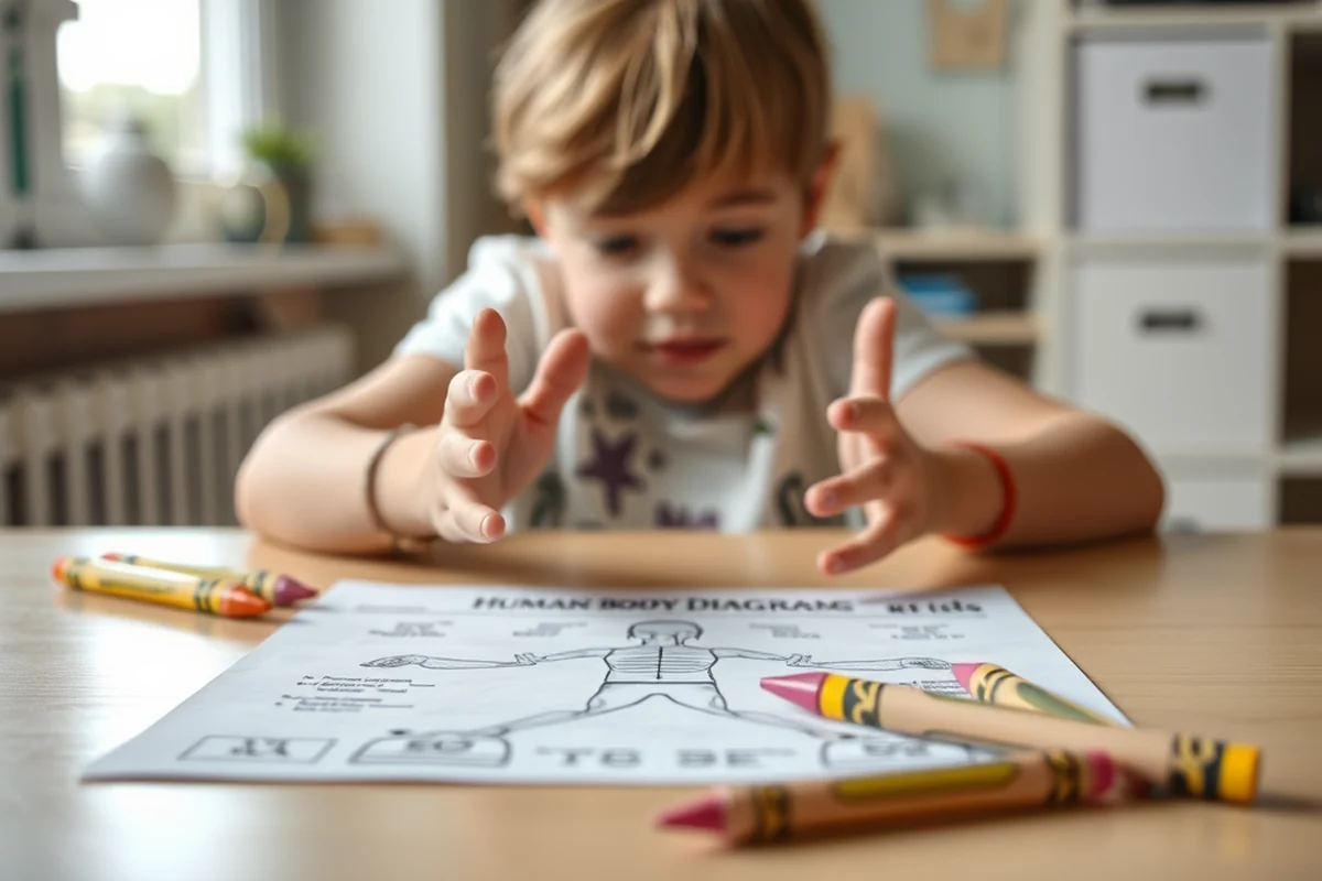 human body diagram for kids — Human Body Diagram For Kids (step by step)